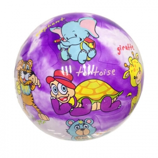Animals pattern inflatable rubber ball