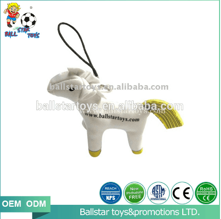 stuffed horse mobile phone keychain