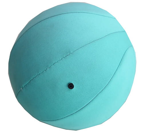 Blue neoprene inflatable bouncing ball