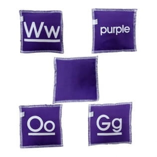 New canvas stuffed purple letters foot bag