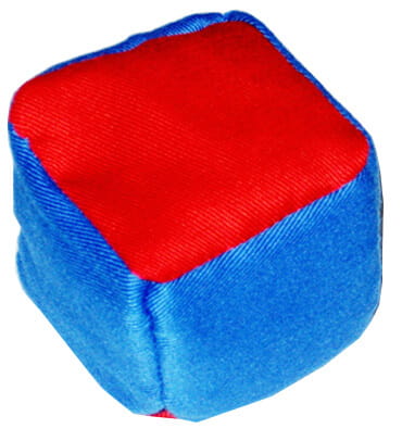 Colorful cube foot bag