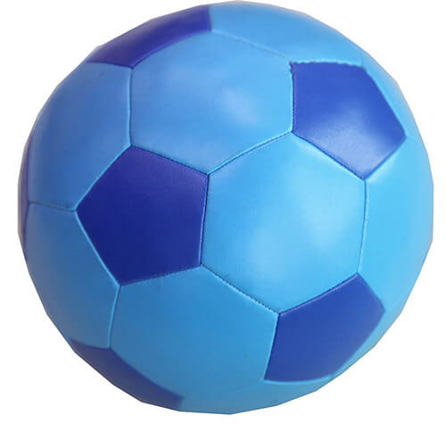 Blue soccer ball