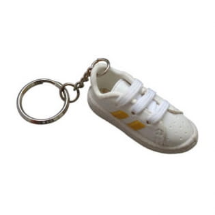 Leather cuddly shoe keyring