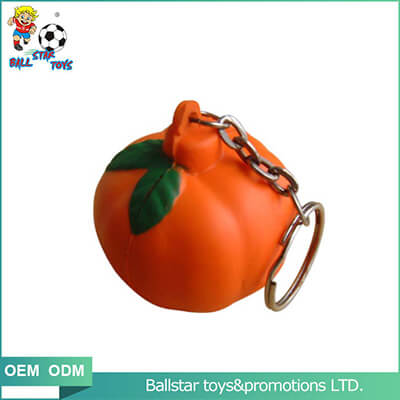 plastic pumpkin fruit keyring