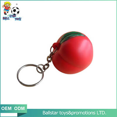 PU foam apple keychain