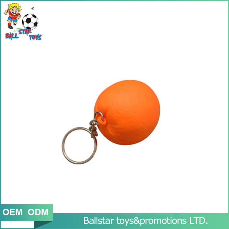 PU foam orange keychain