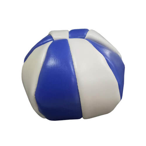 Leather stuffed footbag