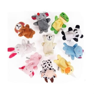 Soft animal finger puppets